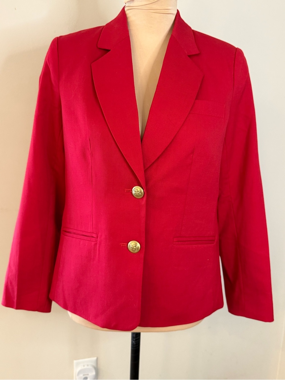 AppleSeed’s Petites preppy vintage style red wool blazer SZ 4P